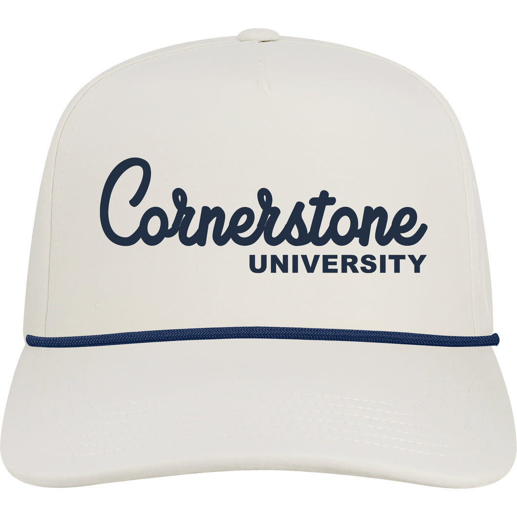 5-Panel Adjustable Hat | White