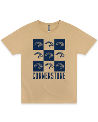 Checkered Tee | Sand