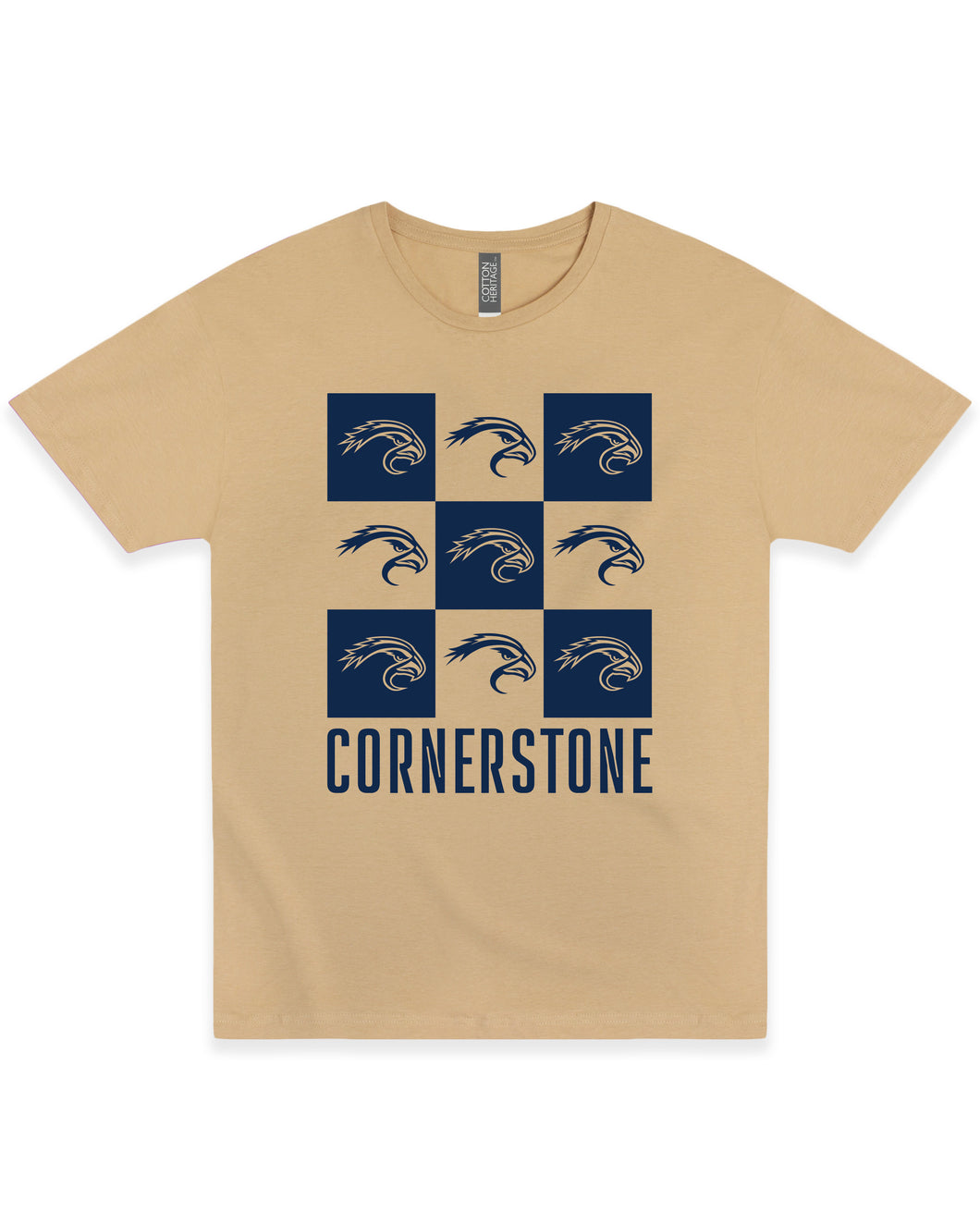 Checkered Tee | Sand