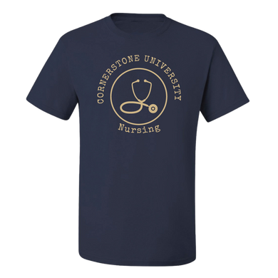 Nursing Tee Stethoscope | Navy