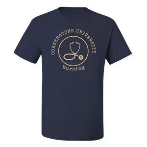 Nursing Tee Stethoscope | Navy