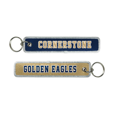 Embroidered Key Tag | Navy