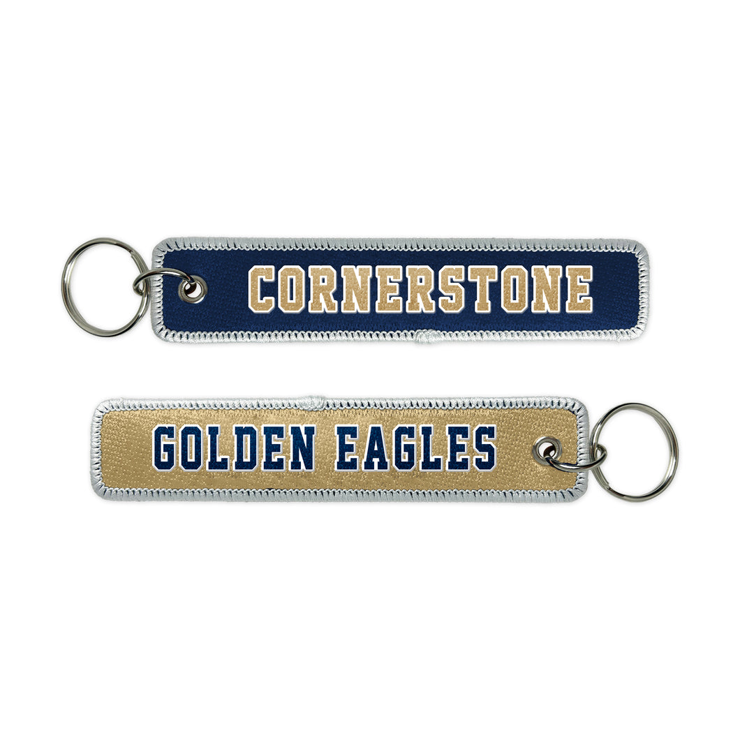 Embroidered Key Tag | Navy