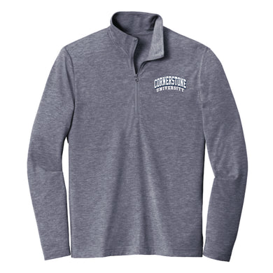 Tri-Blend Wicking Heather 1/4 Zip, Navy Heather (F23)