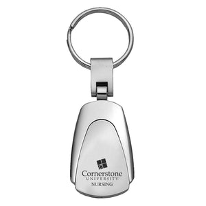 Teardrop Trillium Keychain, Silver, Nursing