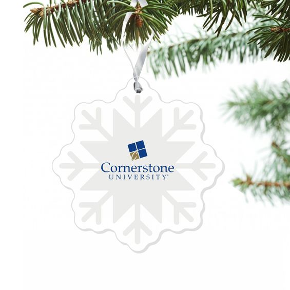 CU Snowflake Ornament, White