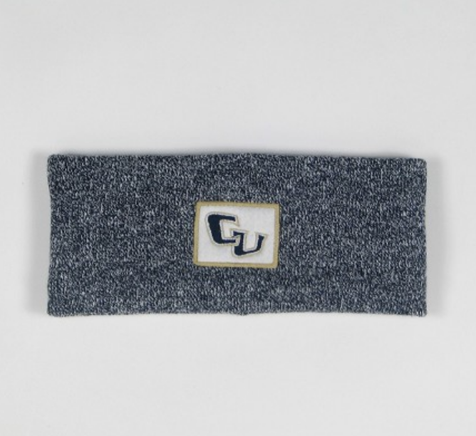 Knit Earband, Navy Marled